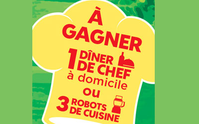 Concours gagnez 1 dîner préparé par un Chef à votre domicile pour 4