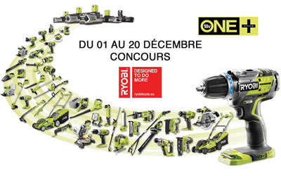 Concours gagnez 1 outils sans fil One + Ryobi au choix