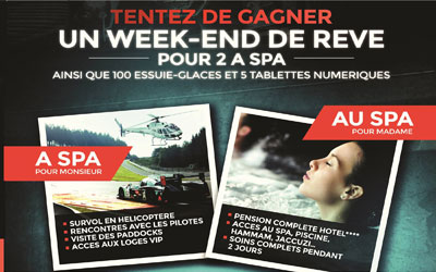 Concours gagnez 1 week-end pour 2 à Spa en Belgique