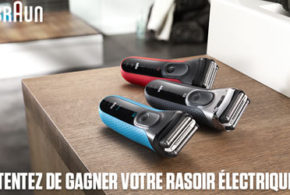 Concours gagnez 12 rasoirs électriques Braun Série 3