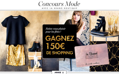 Concours gagnez 20 bons d'achat La Brand Boutique de 150 euros