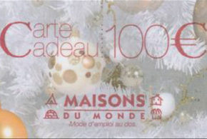 Concours gagnez 24 cartes cadeau Maisons du monde de 100 euros