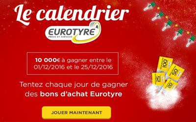 Concours gagnez 25 bons d'achat Eurotyre de 100 euros