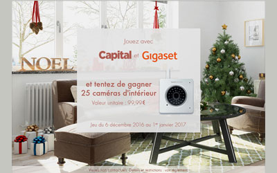 Concours gagnez 25 caméras d'intérieur Gigaset