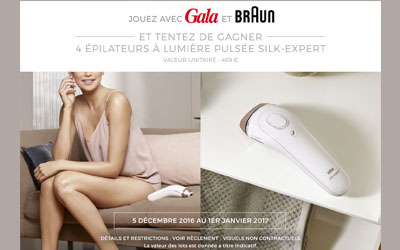 Concours gagnez 4 épilateurs à lumière pulsée Braun