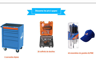 Concours gagnez 5 servantes à outils Alpine