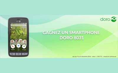 Concours gagnez 6 smartphones Doro 8031