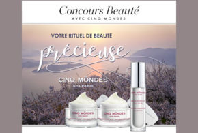 Concours gagnez 8 lots de 3 produits de soins Cinq Mondes