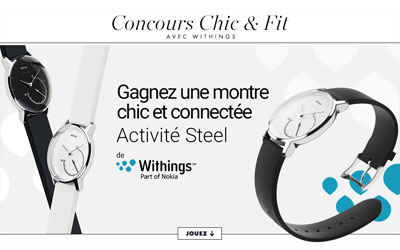 Concours gagnez des montres connectées Withings