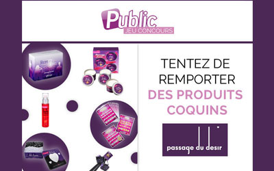 Concours gagnez des produits coquins Le Passage du désir