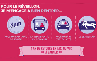 Concours gagnez un an de retours en taxi ou VTC