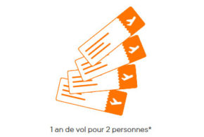 Concours gagnez un an de vol pour 2 personnes