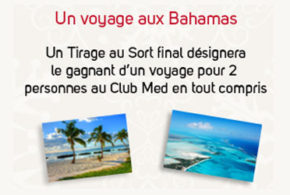 Concours gagnez un voyage pour 2 personnes aux Bahamas