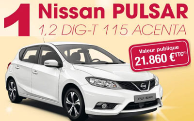 Concours gagnez une voiture Nissan Pulsar de 21860 euros