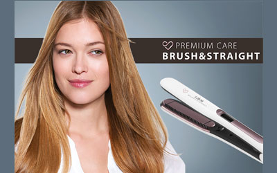 Test produit, 50 Lisseurs Premium Care Brush & Straight