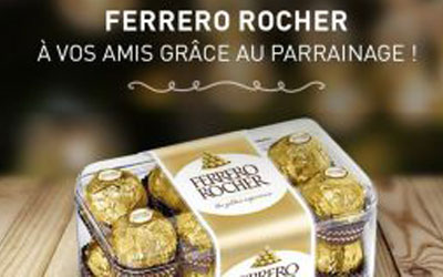 Une boîte de Ferrero Rocher offerte