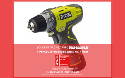 1 perceuse visseuse sans-fil Ryobi