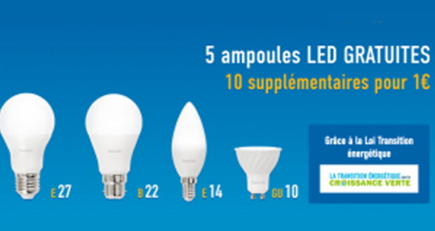 5 ampoules LED Gratuites
