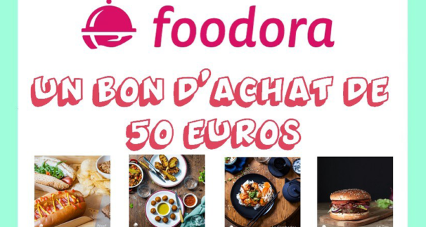 Concours gagnez 1 bon d'achat de 50 euros chez Foodora