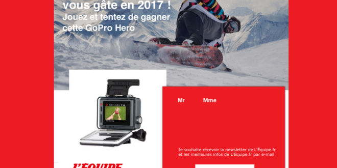 Concours gagnez 1 caméra vidéo GoPro avec LCD