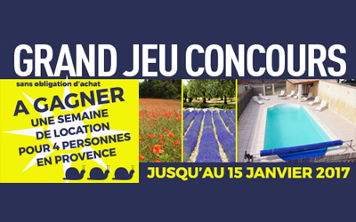 Concours gagnez 1 séjour d'une semaine pour 4 dans un Gite en Provence