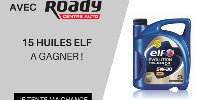 Concours gagnez 15 bidons d'huile moteur Elf