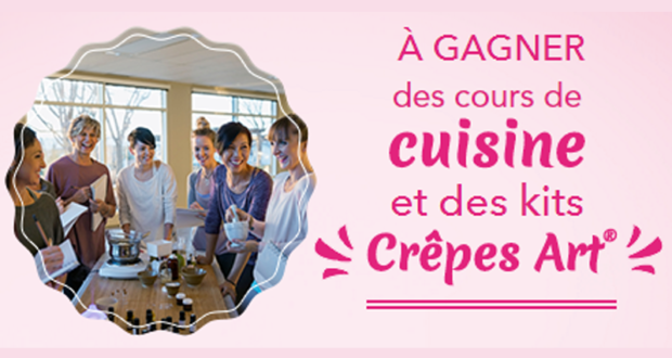 Concours gagnez 3 cours de cuisine, 300 kits Crêpe Art