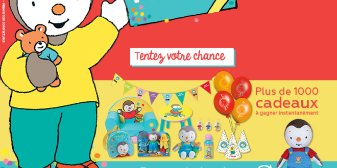 Concours gagnez 3 peluches géantes T'choupi