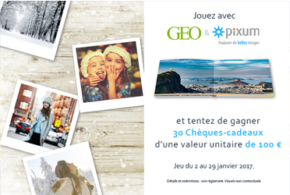 Concours gagnez 30 chèques cadeau Pixum de 100 euros