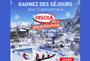Concours gagnez 5 séjours au ski d'une semaine pour 2 à la station Risoul