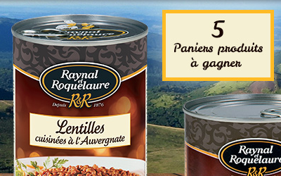 Concours gagnez des paniers de produits Raynal et Roquelaure