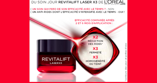 Test produit, 300 soins L’Oréal Revitalift Laser X3