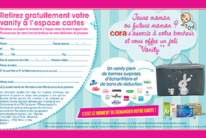 Vanity bébé gratuit chez Cora échantillons + réductions