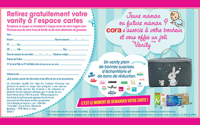 Vanity bébé gratuit chez Cora échantillons + réductions