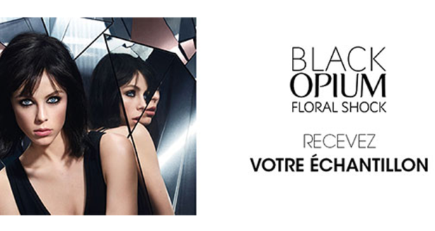 Échantillons gratuits Black Opium Floral Shock d’Yves Saint Laurent