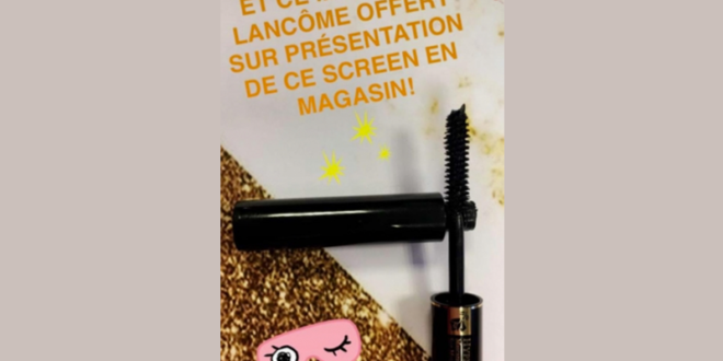 Échantillons gratuits, Mascara Lancome