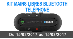 1 kit mains libres bluetooth pour téléphone