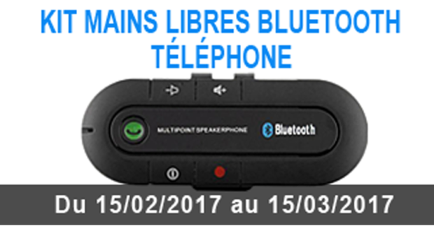 1 kit mains libres bluetooth pour téléphone