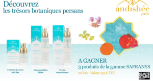 22 lots de 3 produits de soins Safranys d'Andishée