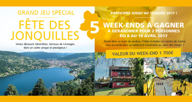 5 week-ends pour 2 personnes à Gérardmer en hôtel 4