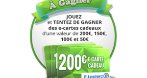 Concours gagnez 1 e-carte E.leclerc de 200 euros