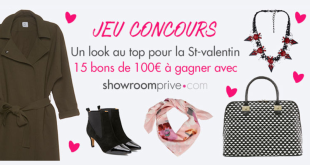 Concours gagnez 15 bons d'achat Showroomprivé de 100 euros