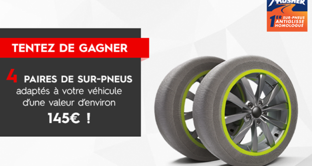 Concours gagnez 4 paires de sur-pneus