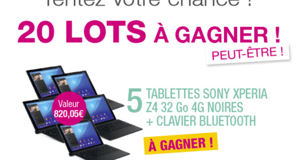 Concours gagnez 5 tablettes Sony Xperia