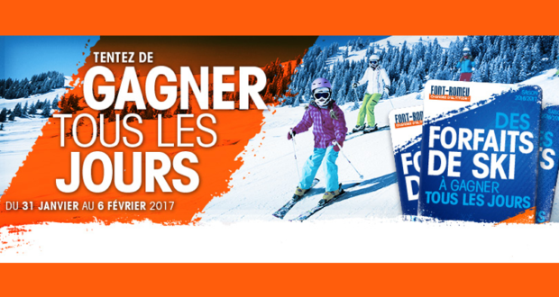 Concours gagnez 8 forfaits journée de ski