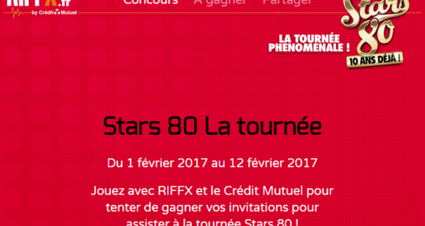 Concours gagnez des invitations pour un concert de la tournée Stars 80