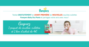 Test produit, 1000 paquets de Couches culottes Baby-Dry Pants Pampers