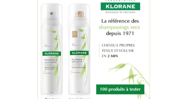 Test produit, Shampooing Sec au lait d'Avoine Spray de Klorane