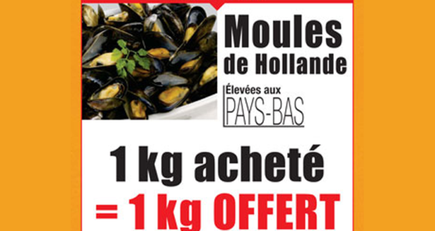 1 kg de moules offertes