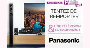 1 lot comportant 1 téléviseur Panasonic + 1 home cinéma